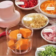 Mini helicóptero elétrico do alho, Moedor de carne, Máquina do Masher do alho, Resistente durável, Gengibre, Triturador de legumes - loja online