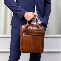 Westal Couro Genuíno Crossbody Messenger Bag, Sacos de Ombro dos homens, 13.3 "Laptop Pasta, Homem Bolsas, 8577 - Wolf Magazine