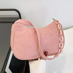 Bolsas de veludo vintage feminino, bolsa axilas, bolsas de ombro com zíper, bolsas pequenas, embreagem casual macia, moda feminina, outono, inverno - Wolf Magazine