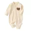 Urso dos desenhos animados impresso macacão para bebê recém-nascido, Onesie, macacão coreano, roupa infantil, roupas de meninos e meninas, 1 pc, outono