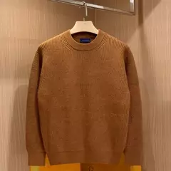 Suéter de tricô com gola O masculino, mangas de ombro caídas, macio, quente, confortável, casual, monocromático, outono, inverno na internet