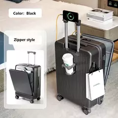 Imagem do Extensões de transporte de viagem tipo 20 24 28 Polegada mala carrinho de bagagem carry-on cabine mala transportadora para a linha da viagem