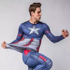 Rashguard super t-camisa masculina de manga longa compressão apertado fitness gym esportes impressão digital correndo agasalho herói jerseys