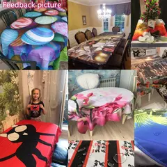 Imagem do Toalha de mesa estilo boêmio, impermeável, quadrado, retângulo, toalhas de mesa mandala, toalha de mesa estilo étnico, decoração do festival