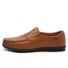 Couro de vaca natural masculino mocassins de couro genuíno italiano, sapatos de vestido masculino, calçado formal, casual, marca, venda na internet