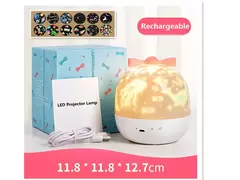 Luz noturna estrelada do projetor, céu giratório, lâmpada da lua, lâmpada da galáxia, decoração do quarto do repouso, luzes do Natal para miúdos, presente