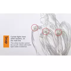 LED Fairy String Luzes De Natal, Floco De Neve Cortina, Guirlanda Impermeável, Festa De Feriado, Decoração De Natal, 3.5m, 2024 - comprar online