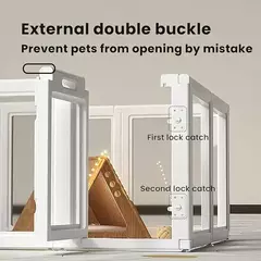 Gaiolas para cães pequenos e médios em cercas para animais de estimação, cerca de porta transparente acrílica, argônio interno para cães e gatos - comprar online