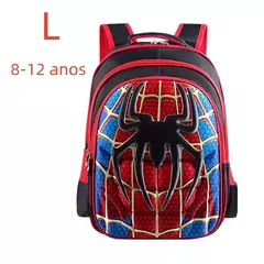 Mochila de Nylon Impermeável Rei Aranha para Crianças, Grande Capacidade, 2 a 16 Anos