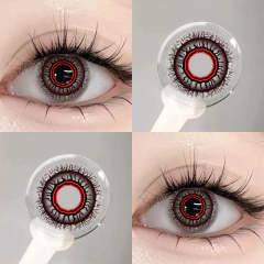 MILL CREEK 2 Pcs Halloween Cosplay Lentes de Contato Cor para Olhos Crazy Red Anime Acessórios Amarelo Azul Pupilentes Transporte Rápido na internet