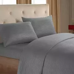 Solid Stripe Bedding Set, Colcha de dormir, gêmeo, completo, rainha, king size, quarto ou quarto de hóspedes, 3 pcs, 4pcs