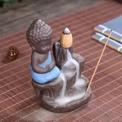 Imagem do Criativo Fumaça Queimador De Incenso, Pequeno Monge, Pequeno Queimador De Buda, Titular Censer, Decorações De Mesa De Casa, Artesanato