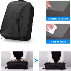Mochila Laptop de Viagem Expansível para Homens, Impermeável, Saco De Negócios Anti-Roubo, Carregamento USB, Estojo Rígido, 15.6";;VERDADEIRO;;"EVA not expandable,18 inches