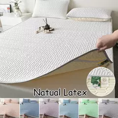 Tapete e fronha de látex espesso macio, Conjunto de cama liso, Lençol Cool Feeling, Capa de colchão de resfriamento, Verão, 2 pcs, 3pcs na internet