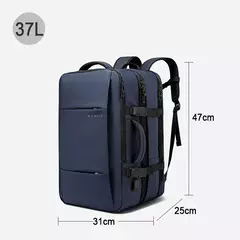 Imagem do BANGE-Men's Waterproof Expansível Laptop Mochila, Grande Capacidade, Caminhadas Saco De Viagem, Mochilas Masculinas, 17,3";;VERDADEIRO;;"Blue 37L