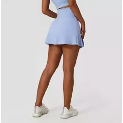 Conjunto de saia de ioga para mulheres, treino de ginástica, sutiã de ombro feminino de cintura alta, sutiã de tênis feminino na internet