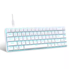Teclado mecânico para jogos, LED retroiluminado, Interruptor azul, Ergonômico RGB, Quente, Troca, Jogos, PC, Laptop, Escritório, 68 Chaves - comprar online