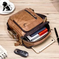 Marca 100% de couro genuíno dos homens sacos ombro saco do mensageiro para home - loja online