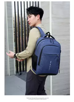 Imagem do Mochila impermeável dos homens Ultra leve saco traseiro para homens mochila livro saco dos homens mochila elegante 15,6 "mochila notebook