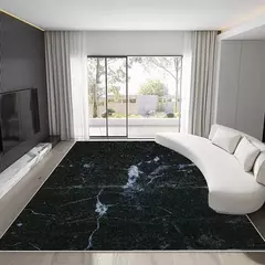 Tapete estilo mármore nórdico para sala de estar, tapete luxuoso de decoraçã - Wolf Magazine