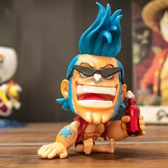 Bandai q versão uma peça luffy usopp nami robin chopper sanji brooke ace anime feito à mão figura de pvc brinquedos modelo boneca na internet