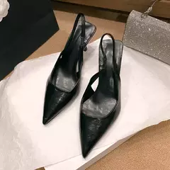 Salto Alto para Mulher, Sapatos de Deslizamento, Escritório e Carreira, Sólido, Sexy, Moda, Verão, 2022, Sandálias - comprar online