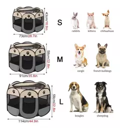 Portátil dobrável Pet Tent, cerca octogonal, fácil operação, grandes gaiolas do cão, cercas do gato, produtos do canil, ao ar livre