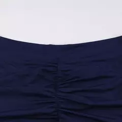 Imagem do Darlingaga-Calções Femininos Casual Solid Ruched Skinny Verão, Mulheres Sportswear, Ginásio Básico Calças Curtas, Dobra Roupas Yoga, Streetwear Bottom