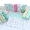 100% algodão flanela bebê cobertor, cobertor do bebê recém-nascido, impressão, swaddle bedsheet, 4 unidades/pacote, 76x76cm
