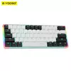 E-YOOSO Z11T USB com fio, teclado de jogos mecânico, azul, vermelho, chave 61 teclas, gamer, russo, brasileiro, português para computador portátil