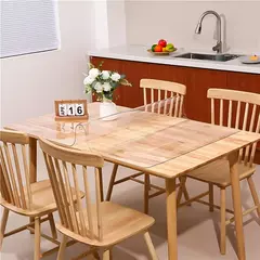 Toalha De Mesa De PVC Transparente Com Espessura, Resistente Ao Calor, Impermeável, Resistente A Óleo, Esteira De Mesa De Jantar, 1Pc - comprar online