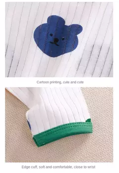 Conjunto de roupas domésticas de algodão puro para crianças, pijama fino para meninos e meninas, roupas com ar condicionado, manga três quartos, 2024, novo