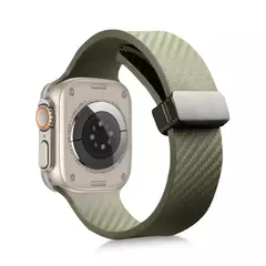 Pulseira de fibra de carbono para Apple Watch, Ultra 2 bandas, pulseira magnética de silicone, 49mm, 44mm, 45mm, 41mm, 40mm, iWatch Series 9, 8, 7, 6, SE, 5, 4 - Wolf Magazine