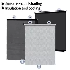 Pára-sol retrátil automotivo, Pára-sol do carro, cortinas de proteção solar, isolamento térmico, Rolling Shutter, quarto, cozinha - loja online