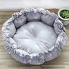 Cordão criativo macio quente ninho dupla utilização ajustável cama para animais de estimação ninho almofada para gatos filhotes suprimentos para animais de estimação