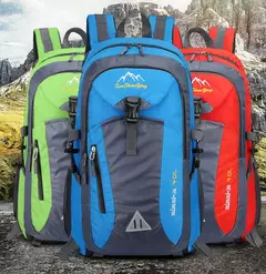 Imagem do Clássico masculino mochila náilon à prova dwaterproof água casual viagem ao ar livre mochila caminhadas acampamento montanhismo mochila saco de esportes feminino