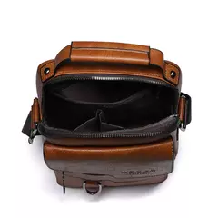 Bolsa de Ombro de Couro PU Masculina, Bolsas Crossbody, Business Flap, Mensageiro Sólido Masculino, Bolsa de Viagem, iPad, 9.7 ", iPad, Brand - loja online