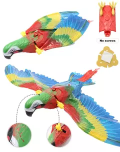 Simulação Pássaro Interativo Gato Brinquedos Elétricos Pendurados Águia Flying Bird Cat Teasering Play Cat Stick Scratch Rope Pet Toys