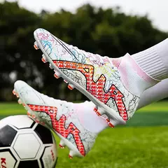 Sapatos de futebol unissex com grampos para meninos, tamanho grande, botas de futebol ultraleves, tênis antiderrapantes, AG e TF, botas de tornozelo, 2021 - comprar online