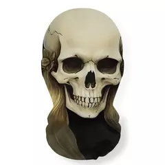 Nova chegada halloween crânio malha impressão headcover proteção solar respirável máscara facial festival festa máscara unisex moda acces - comprar online