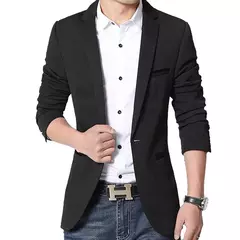 Blazers casuais de peito único masculino, jaqueta justa, escritório comercial e social, marca de moda, primavera e outono, 5XL