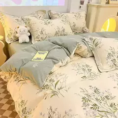 Ins Floral Bedding Set with Duvet Cover, folha plana, fronhas, sem enchimento, Full Queen Size, Hotel, Home, Soft Bed Linens, Novo, Verão - Wolf Magazine