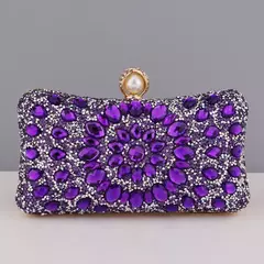 Sacos de noite completos dos diamantes, flor acrílica, embreagem dos strass, pérola do metal, baile luxuoso, bolsas do jantar do casamento - Wolf Magazine