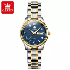 OLEVS-Relógio Quartzo de Luxo Feminino, Elegante, Aço Inoxidável, Luminoso, Impermeável, Data Semana, Vestido Feminino Relógio de Pulso na internet