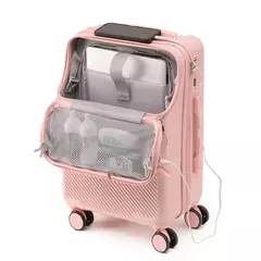 Bagagem de Trolley de Abertura Frontal com Senha, Mala de Viagem, Carry on Bagagem, Business Laptop Trolley Bag - comprar online