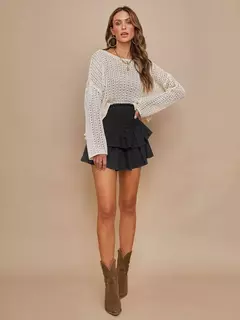 Mini-saia linha A feminina, cintura baixa, fina, monocromática, que combina tudo, casual, doce, sexy, streetwear de moda feminina, verão, Y2K
