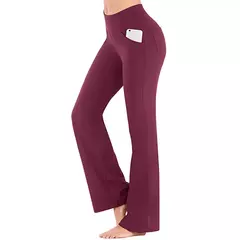 Ogilvy Mather-Calça de perna feminina, Palazzo Largo Assassino, Cintura alta, OL Ladies Calças longas de carreira, Sólido, Elegante, Feminina