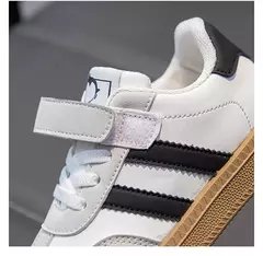 Sapatilhas de sola macia antiderrapantes para crianças, tênis, estilo coreano, tendência da moda, calçados esportivos para meninos, outono