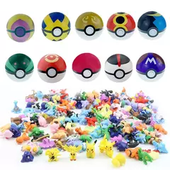 Tomy-Coleção Pokémon Figure Model, Pikachu, Pokeball, Poke Ball, Go, Brinquedos Elfos, Bonecas, Presente Infantil, Estilos Diferentes, 2-3cm, 24 Unidades na internet