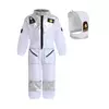 Fantasia de cosplay de astronauta de desenho animado para menino, macacão e chapéu de uma peça para Halloween, roupa infantil para festa de carnaval